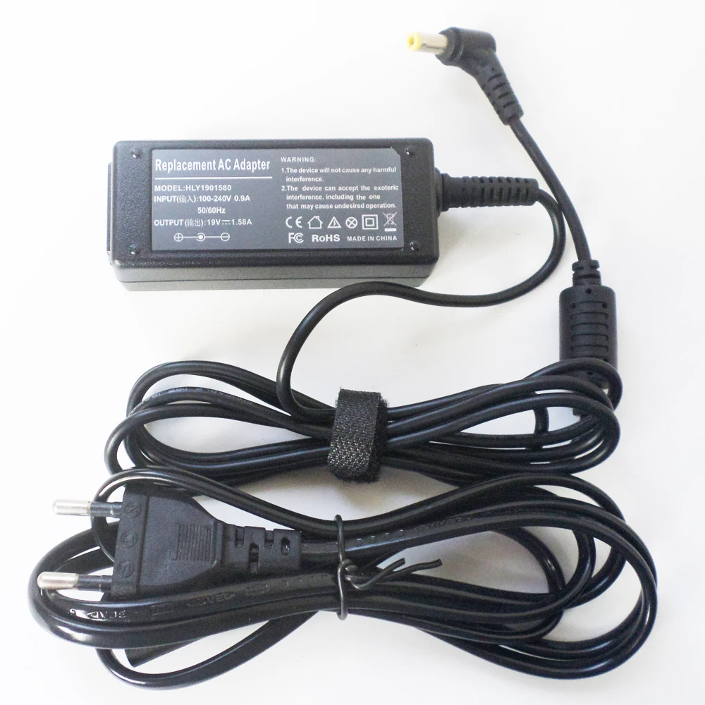 Carregador de Bateria Cabo para Toshiba Novo Notebook Fonte Alimentação Netbook Ac100-10u Ac100-10z Pdn01e 19v 1.58a 30w Portátil ac Adaptador