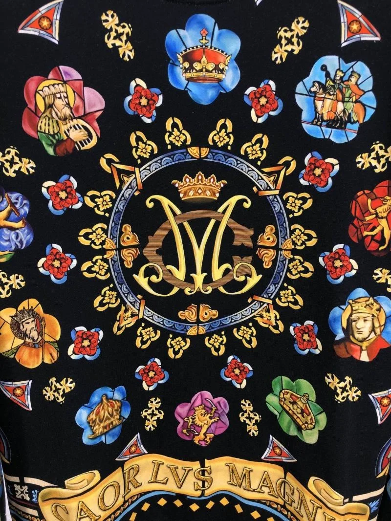 

autumn 19fw new arrival brand sweatshirts pullover retro vintage cotton long sleeve for men crown print