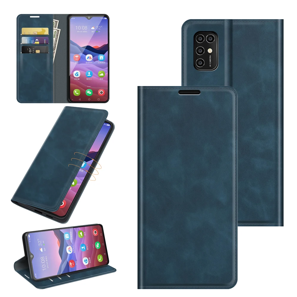 Кожаный чехол с автоматическим переключением для ZTE Blade V2020 Smart (6.82in) чехол-книжка