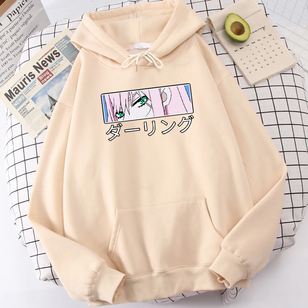 

2021 Zero Two Eyes And Letters Printing Male Hoodie Comfortable Casual Sportwear Warm Brand Mens Hoodies Oversized Loose Hoody