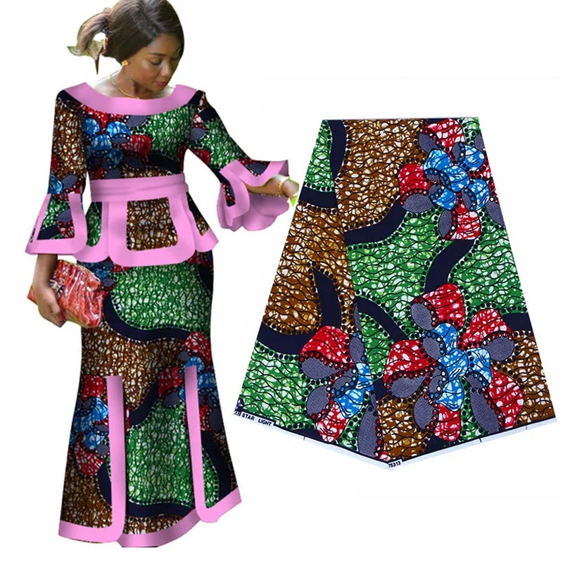 2020 Высококачественная хлопчатобумажная ткань с Африканским воском африканская