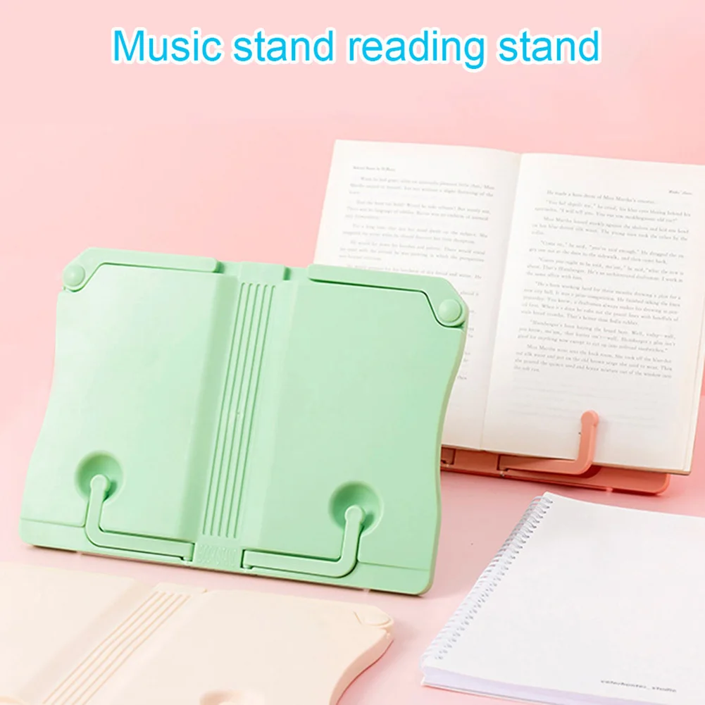 

Recipe Shelf Portable Bookend Reading Book Stand Adjustable Folding Stationery Organizer Anti Slip Multifunction Lightweight ABS