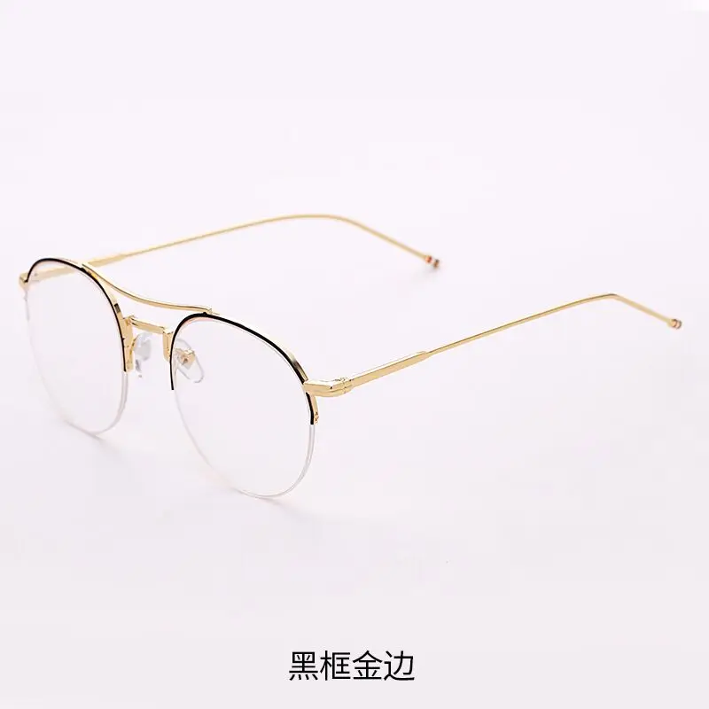 

9119 Retro circular spectacle frames for men and women with flat lens sunglasses