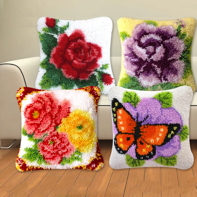 

24 style section embroidery dog animal pillow pillowcase 40x40cm new arrival lock hook cross stitch handmade carpet embroidery