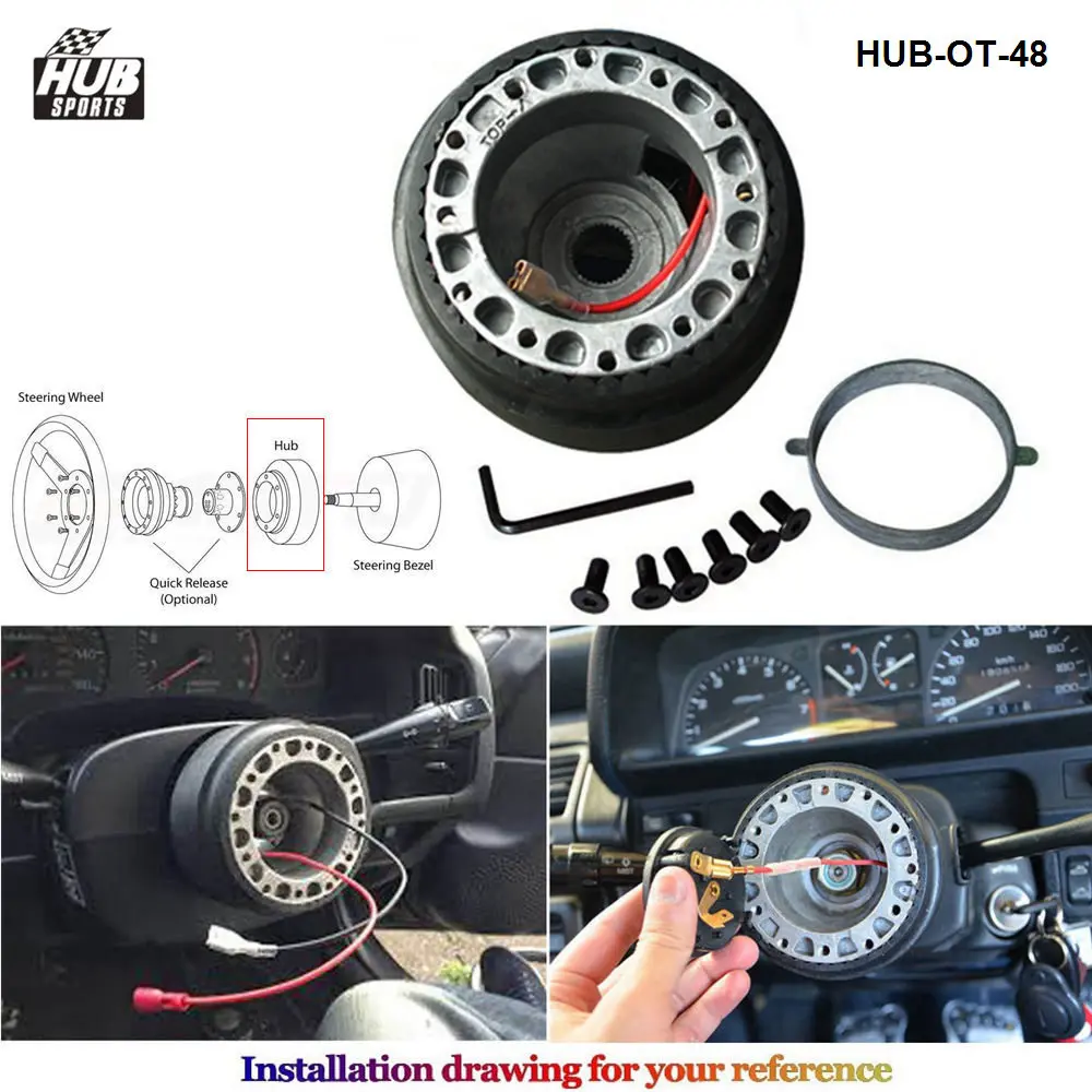 HUBsport для Toyota MR2/AE86/Civic/S2000/Scion Hub адаптер Комплект подходит 6 луночное руль черный HUB