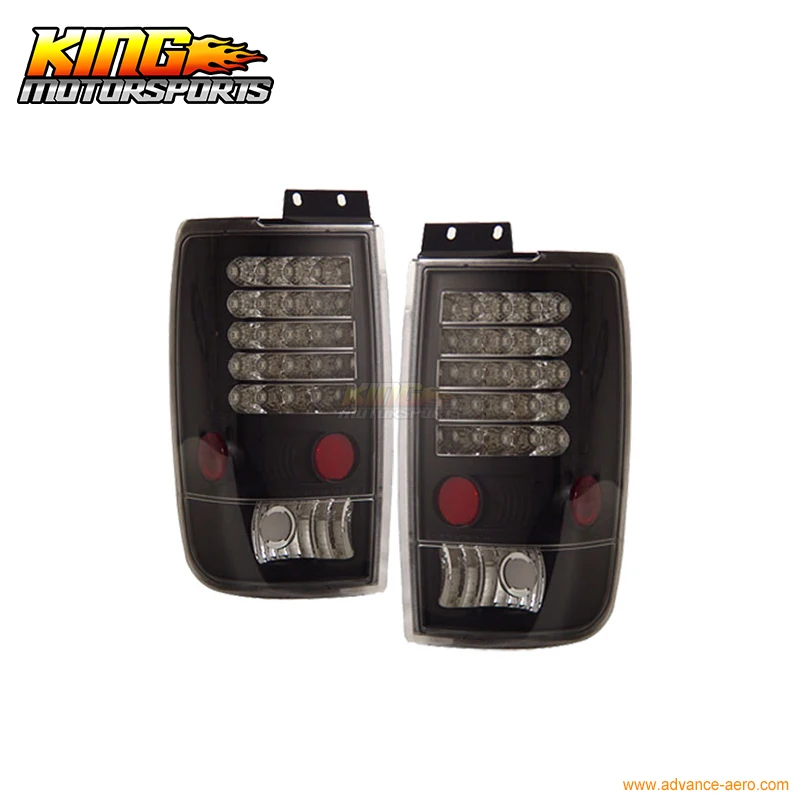 Подходит для 1997-2002 Fit Ford Expedition светодиодный задний фонарь ЧЕРНЫЙ 98 99 00 01 США
