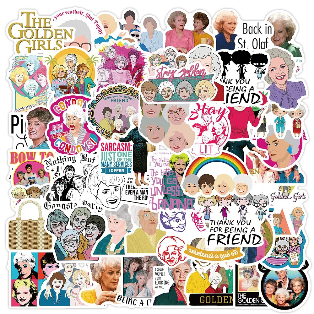 Pegatinas para chicas de la serie de TV de los 80, 50 Uds., pegatinas de Graffiti a La maleta DIY, port&aacute;til, papeler&iacute;a-0