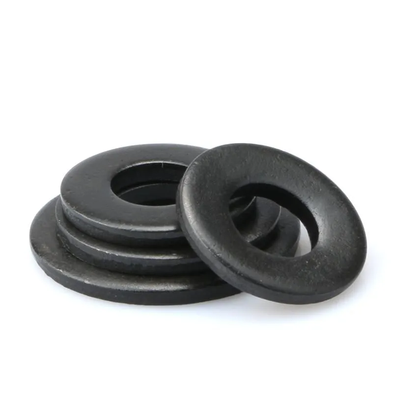 Черная Стальная Плоская Шайба метрические простые круглые металлические
