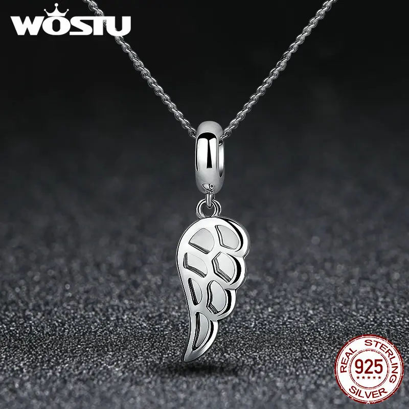 925 Стерлинговое серебро Крыло ангела и сердце Серебряный Шарм Бусины Подходят