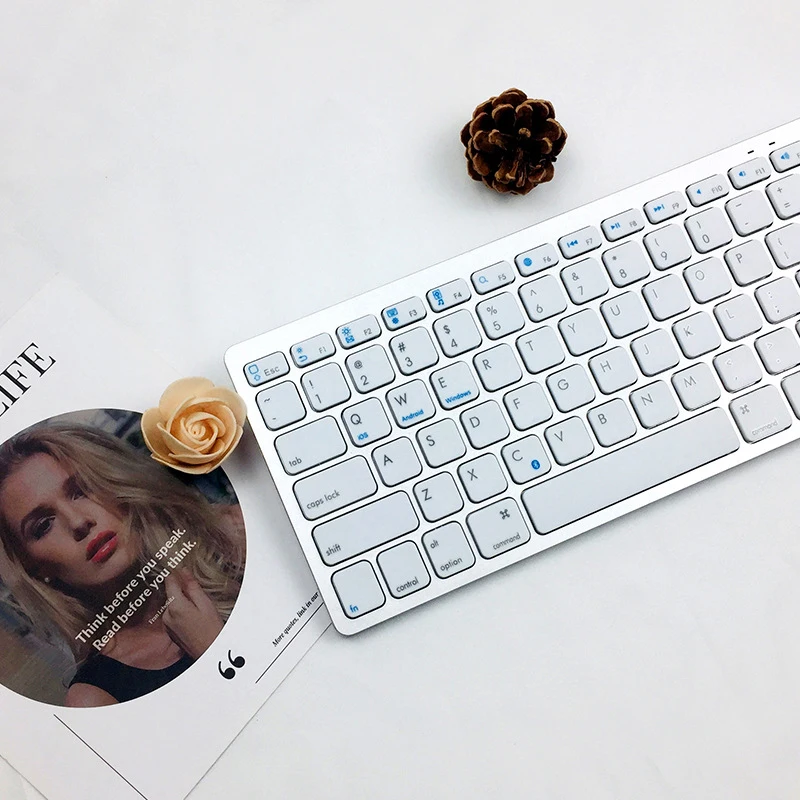 

Wireless Bluetooth Keyboard Ultra-Slim Convenience Fashion Keyboard For Laptop Desktop Tablet FKU