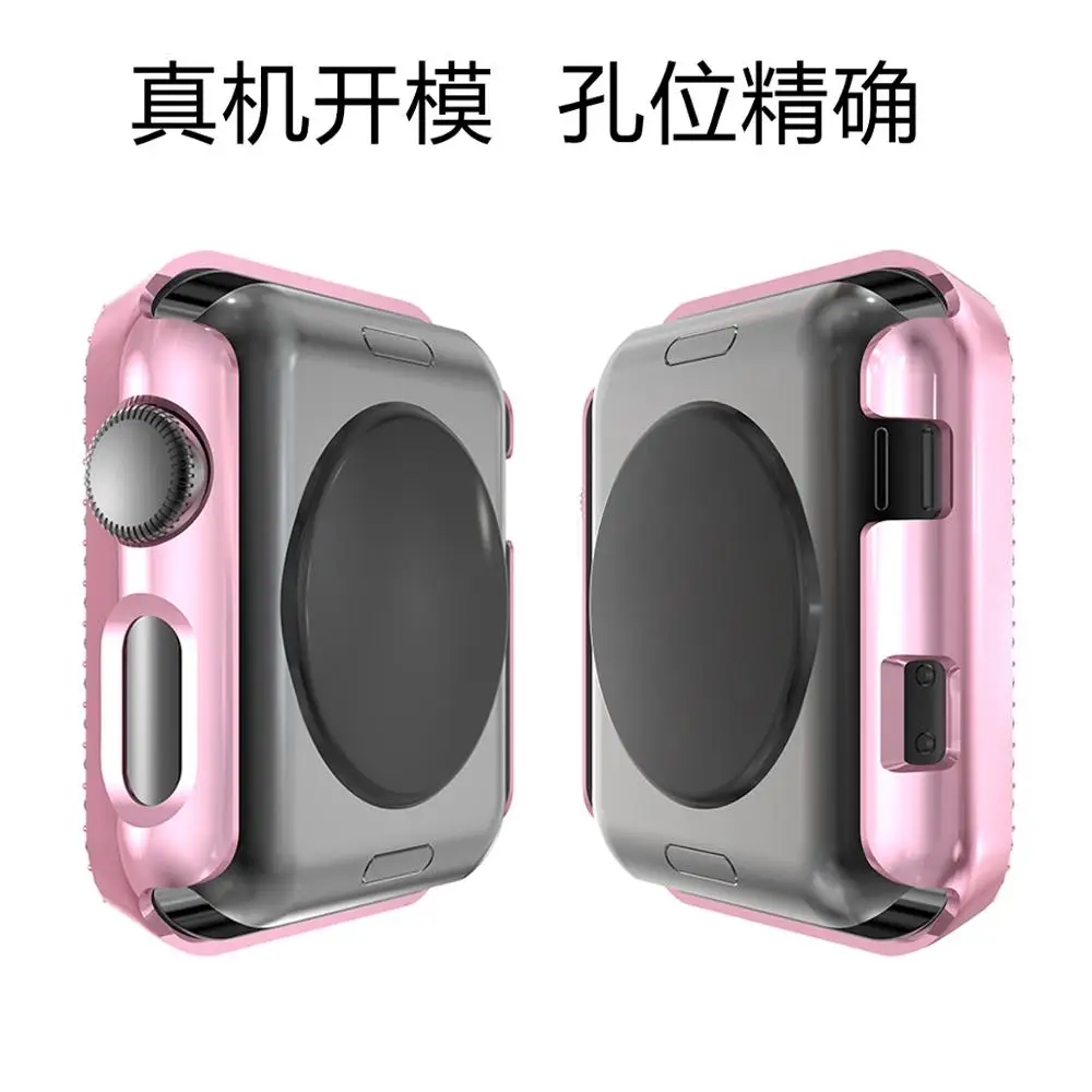 Чехол для часов с двумя алмазами для apple watch 5, 4, 3, 2, чехол 38 мм, 42 мм, 40 мм, 44 мм, защитный чехол для экрана для iWatch Series 5, 4