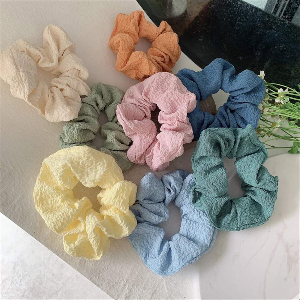

Autumn Winter Pure Color Hair Rope Hair Tie Fashion Elastic Hair Bands Sweet Scrunchies Hair Ties Ponytail Holders Rubber Band