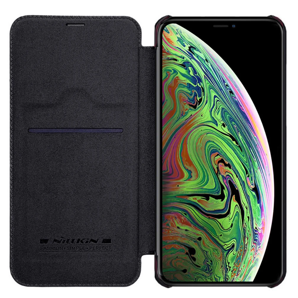 Для iPhone 11 Pro Кожаный чехол Nillkin QIN серии откидная крышка для Max Роскошный кошелек с