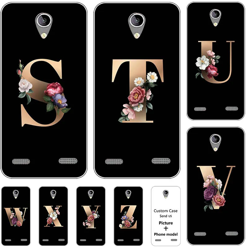 Цветок 26 Английское Название Буквы Пользовательские Начальная чехол для ZTE