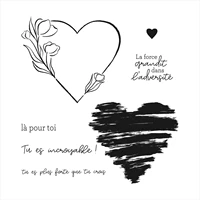 french heart clear stamps for diy craft making decoration greeting stencil paper card scrapbooking album new arrival 2021