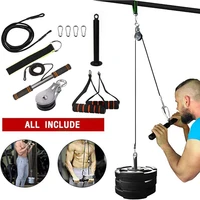 fitness pulley cable system diy heavy duty forearm wrist arm strength trainer for biceps triceps training home gym accessories