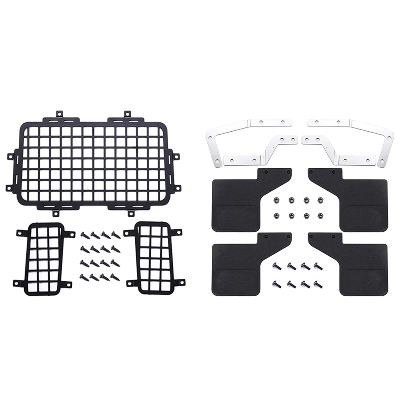 

Стереоскопическая сетка для заднего окна с резиновыми передними и задними кранцами, брызговики для MN D90 D91 D99S MN99S 1/12, Радиоуправляемый автомо...