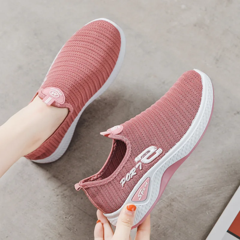 

Women Slip On Vulcanized Shoes Casual Mesh Breathable Sneaker Sock Platform Light Running Shoes Female Walking Footwear