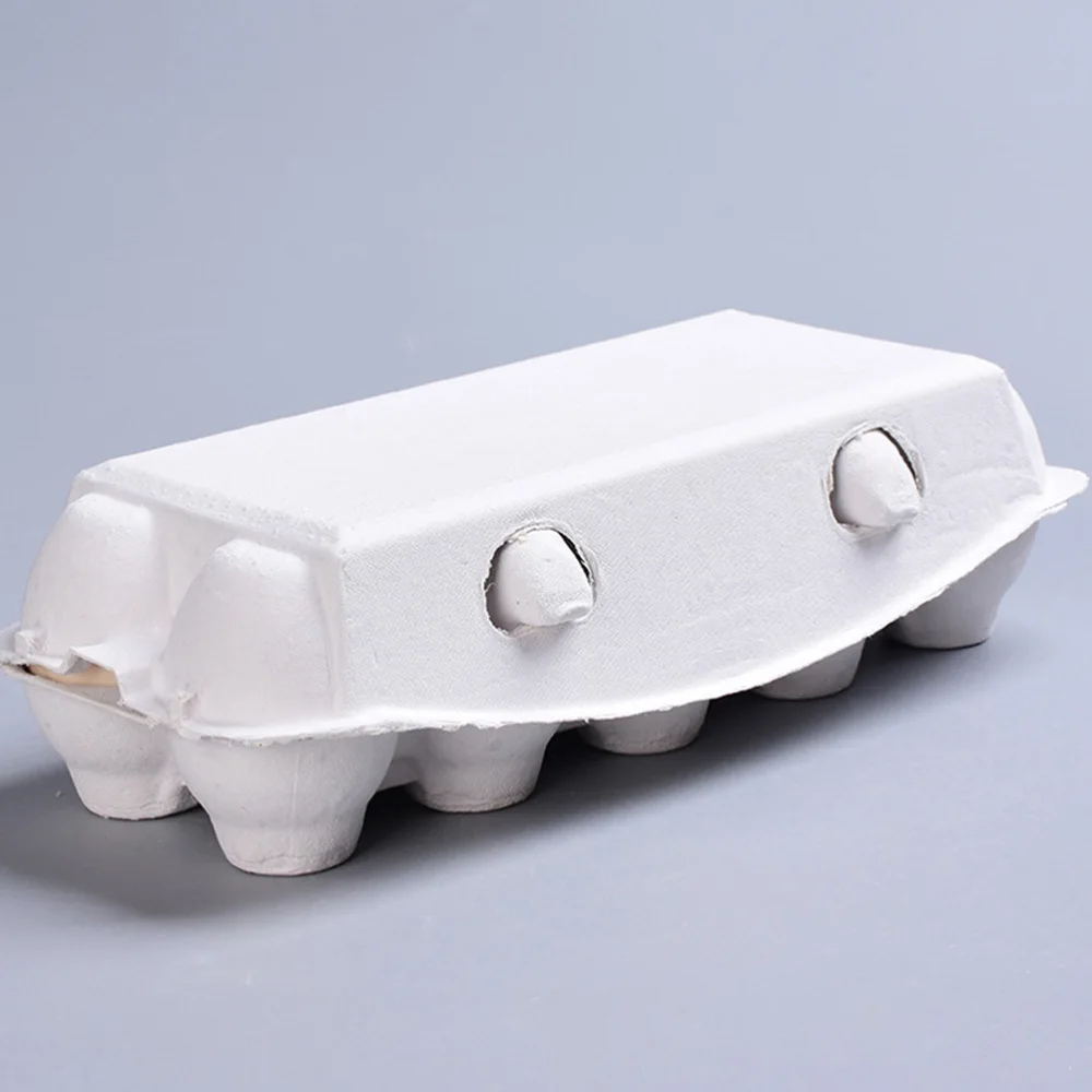 

1 Set 10Pcs Paper Pulp Egg Containers 6-compartment Egg Boxes Egg Trays