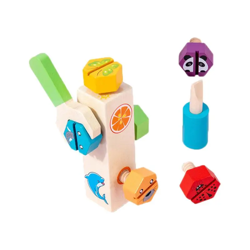 

1 Set Nut Disassembly Children's Screw Wooden Toy Creative Educational Toy