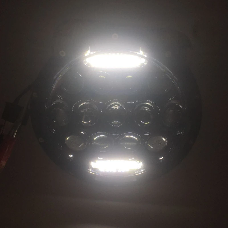 

7" LED H4 Halo Headlights for Jeep Wrangler 7Inch LED Headlamps with DRL Amber Turn Signal For Lada Niva 4x4 Suzuki Samurai