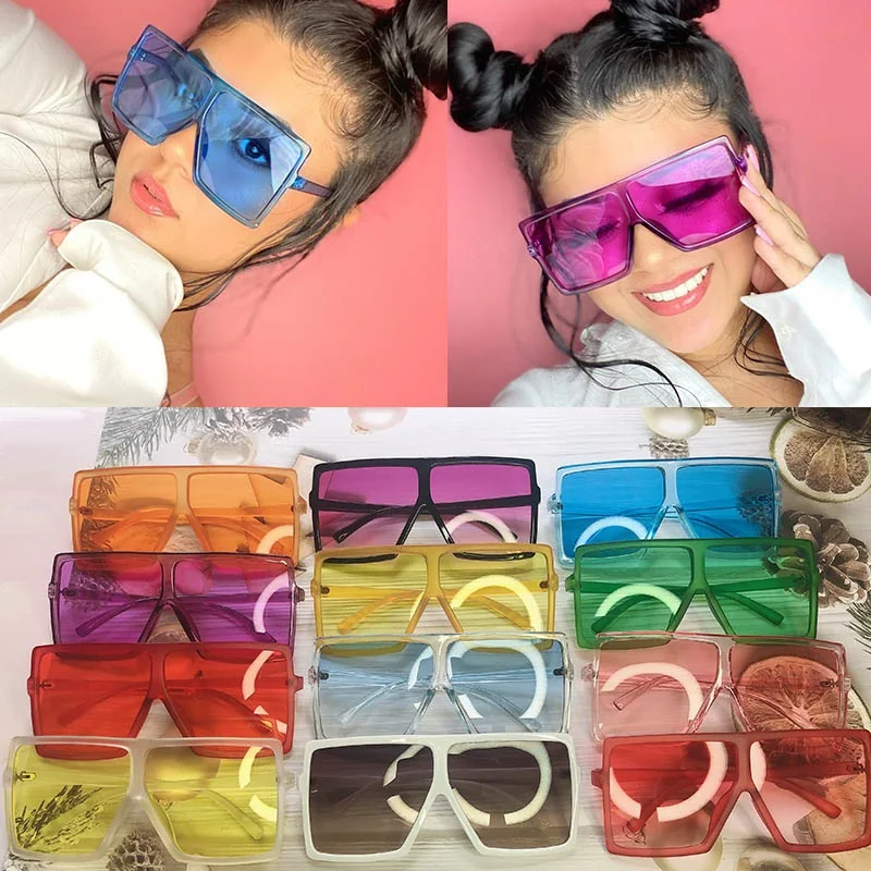 Женские прямоугольные очки конфетного цвета оптовая продажа квадратные