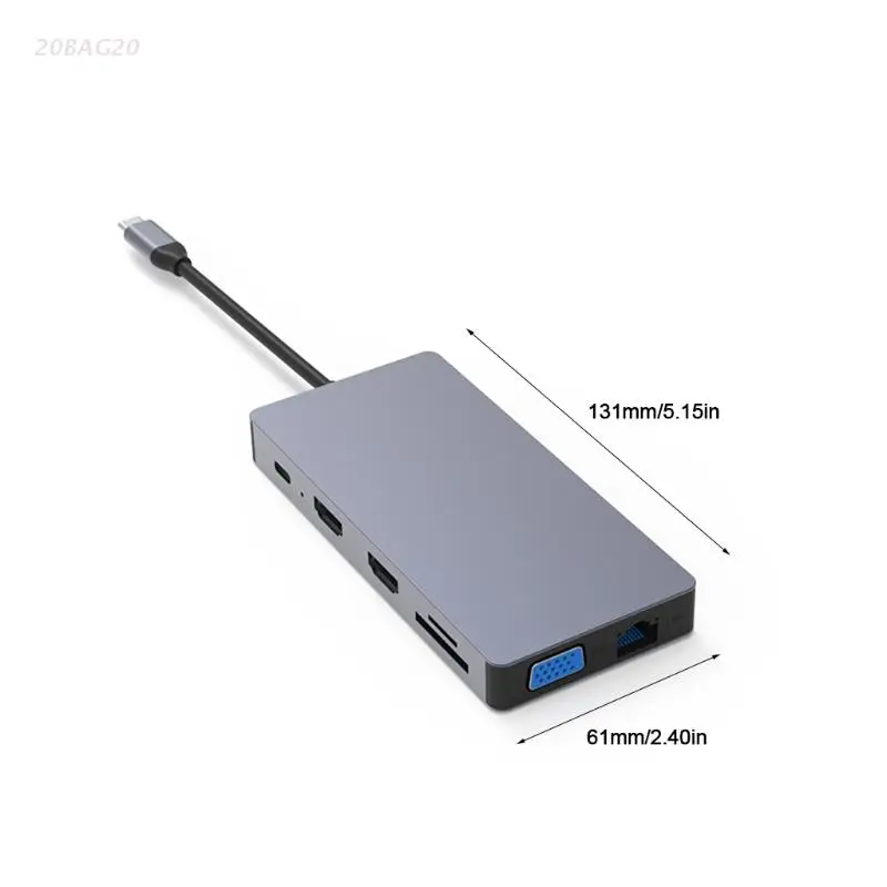Горячая Распродажа 12 в 1 Hub Type C USB HDMI-совместимый SSD PD Быстрая зарядка Rj45 SD TF |