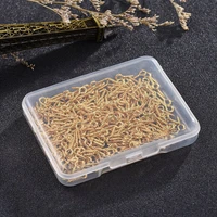 1box 300 pcs 10mm eye hook screw pins goldsilver plated clasp diy jewelry finding