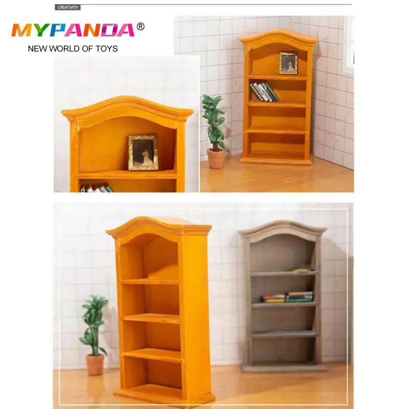 

1pc 1:12 Dollhouse Mini Furniture Cabinets Model Study Bookcase Handicraft Ornaments