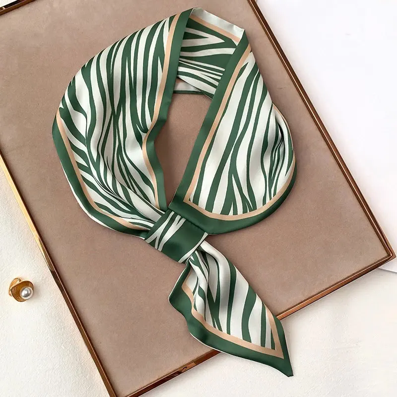 

Women Summer Silk Scarf Print Female Foulard Hijab Scarfs Lady Beach Cover-ups Scarves Wraps Neck Headband Shawl Fashion 2022