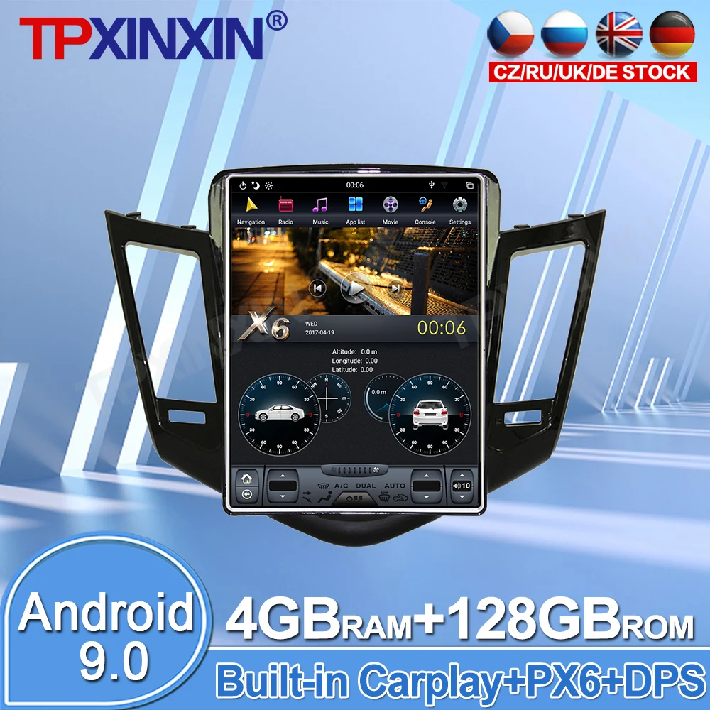 

Android 10 4G+128GB For Chevrolet Cruze 2009 2010 2011 2012 2013 Car DVD GPS Navigation Stereo Head Unit Multimedia Player
