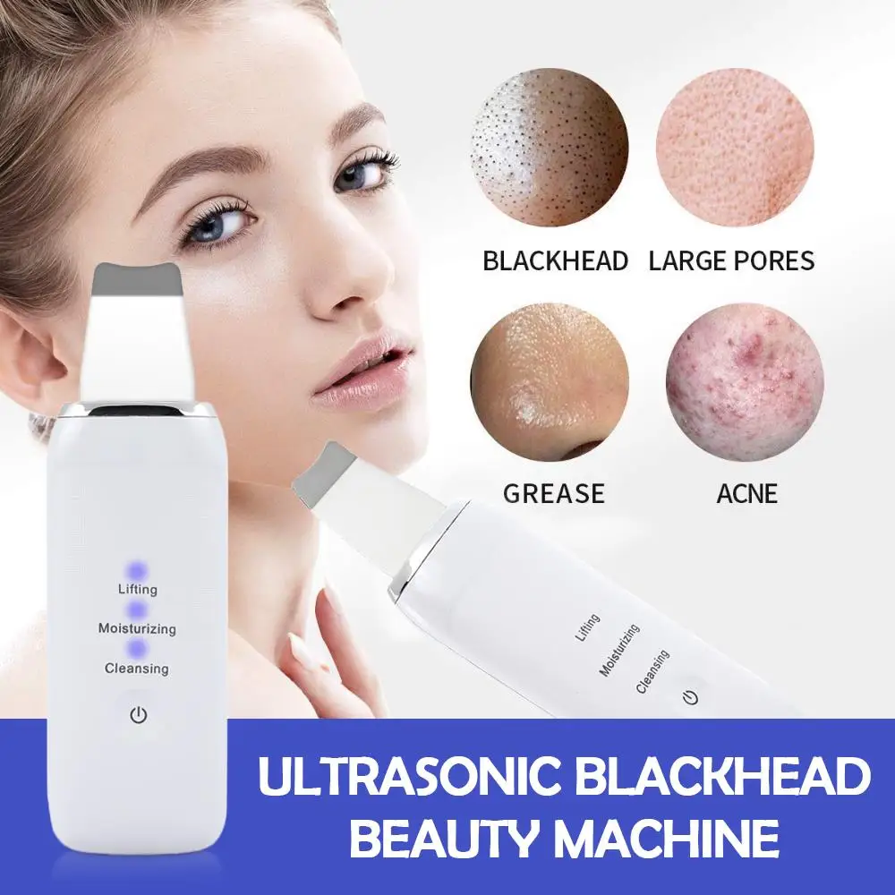 

Clean Whitening Skin Care Black Head Cleaner Skin Scrubber White Ultrasound EMS Blackhead Removal Equipment Effective Fast Tira