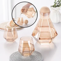 hexagonal glass pot set heat resistant cold white water bottle household water set cold water bottle tsh shop