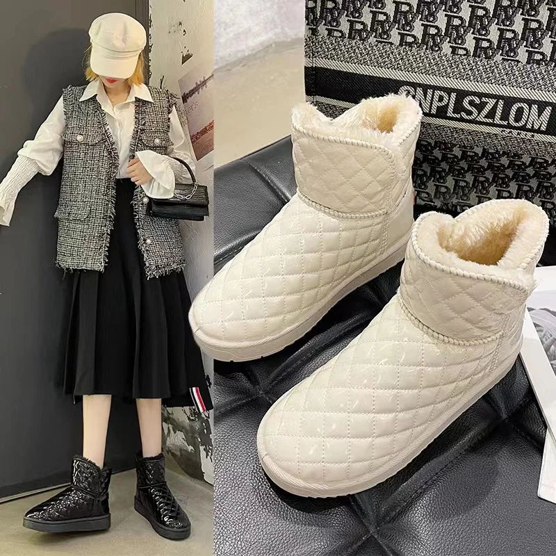 

Women Ankle Boots Warm Snow Shoes With Fleece And Thick Fur Autumn/Winter 2021 New Design