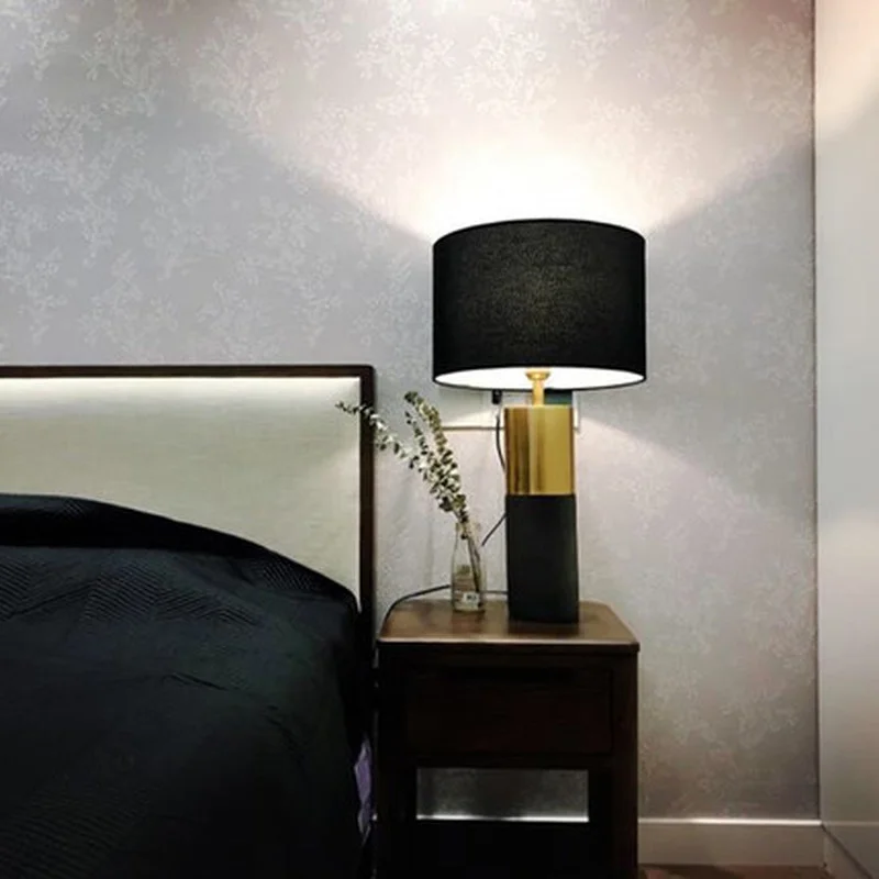 Современная светодиодная настольная лампа с бетонным покрытием напольный