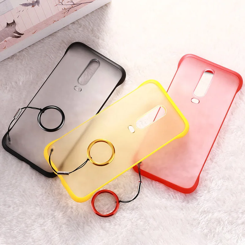 Для Redmi K20 Pro Note 7 Чехол Бескаркасный прозрачный палец кольцо противоударный чехол