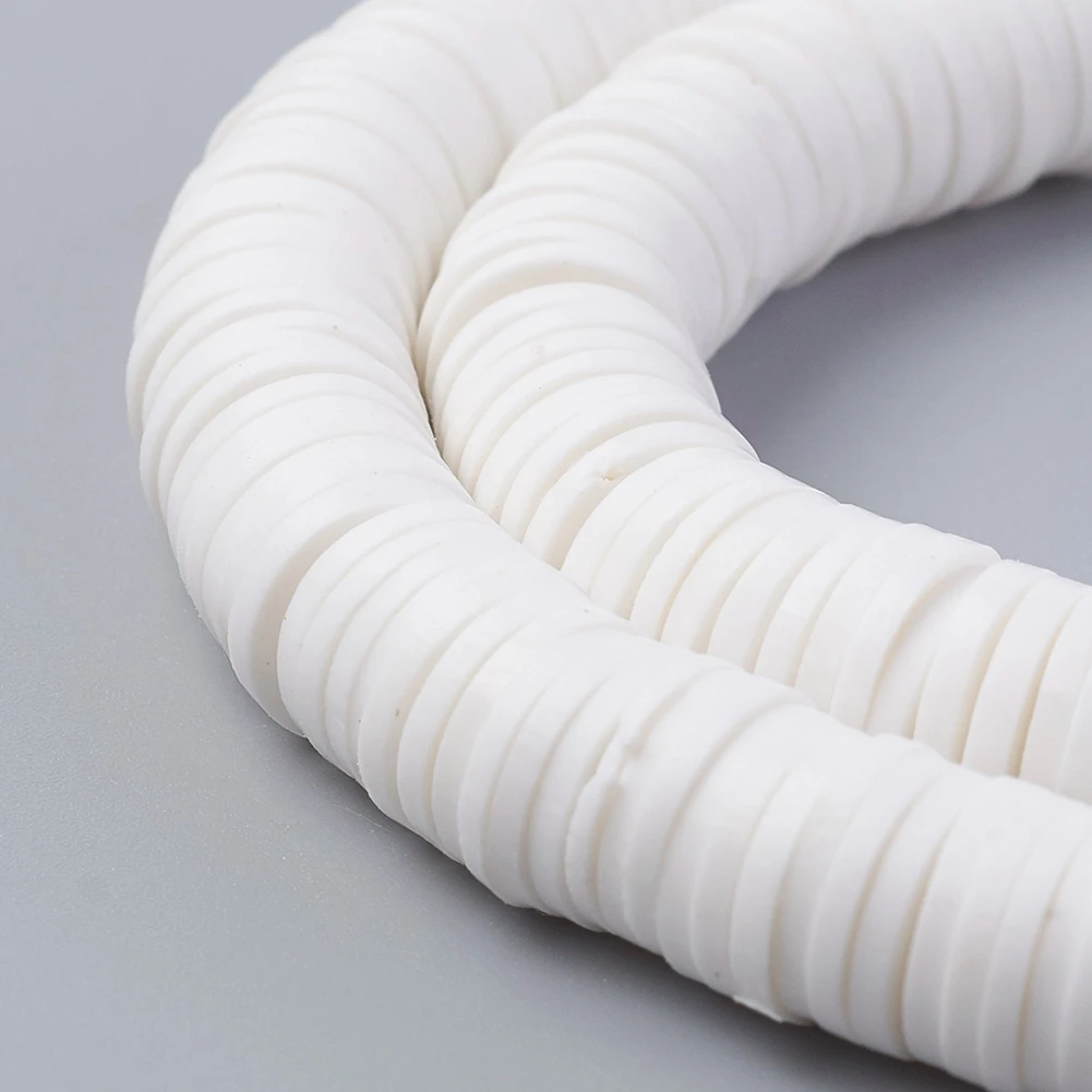 

4mm 6mm 8mm Handmade Polymer Clay Beads Flat Round Chip Disk Loose Spacer Beads For DIY Jewelry Making Necklace Bracelet Finding