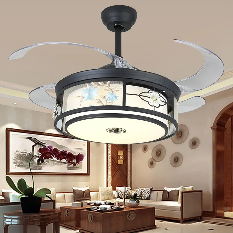 

WPD Modern Ceiling Fan Lights With Invisible Fan Blade Remote Control Home Decorative For Living Room Bedroom Restaurant