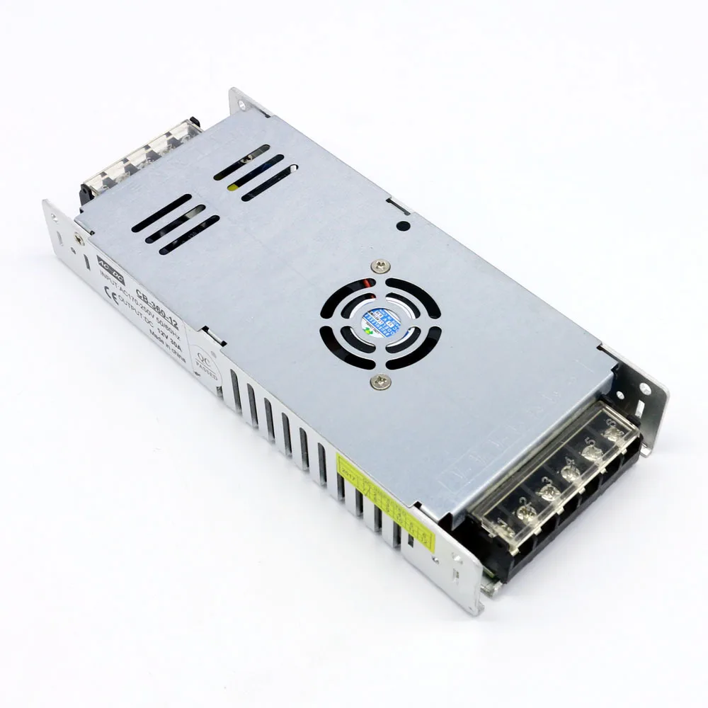 Ультратонкий светодиодный трансформатор 12V 30A 360W Led импульсный адаптер питания