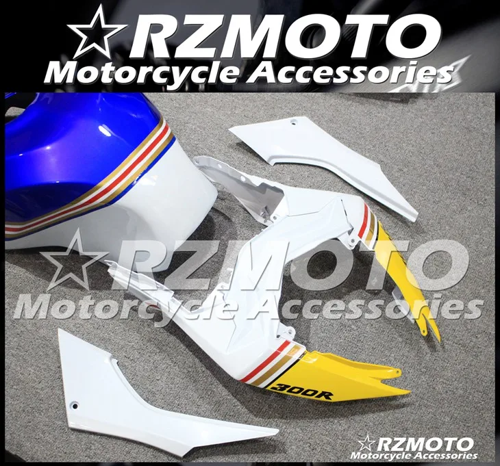 

Injection molding New ABS Motorcycle Fairing Kit Fit for Kawasaki Ninja300 EX300 13 14 15 16 17 ZX300R 13-17 Custom White Blue