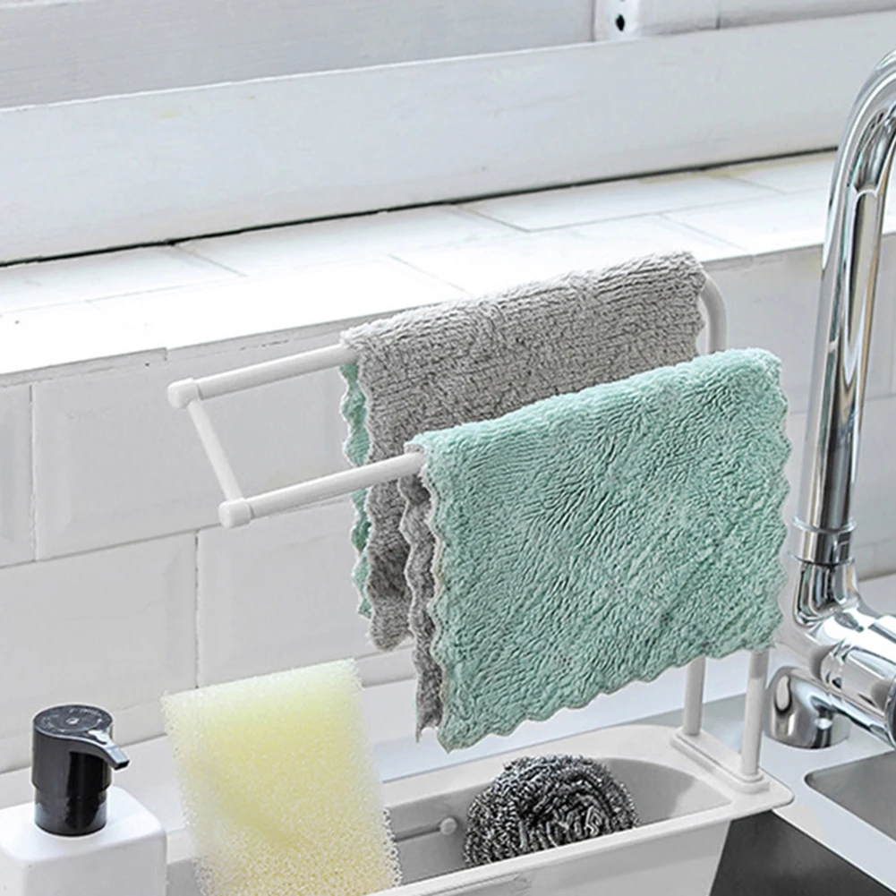 

Telescopic Sink Kitchen Drainer Rack Storage Basket Bag Faucet Holder Adjustable Bathroom Holder Sink Kitchen Accessorie