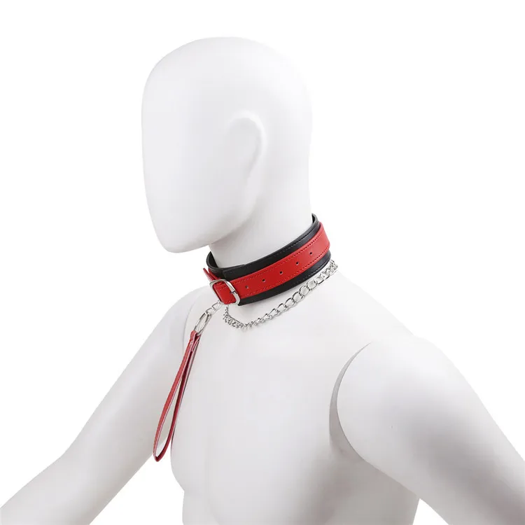 Ошейник и поводок для собак из ПУ кожи ограничитель шеи портупея связывания