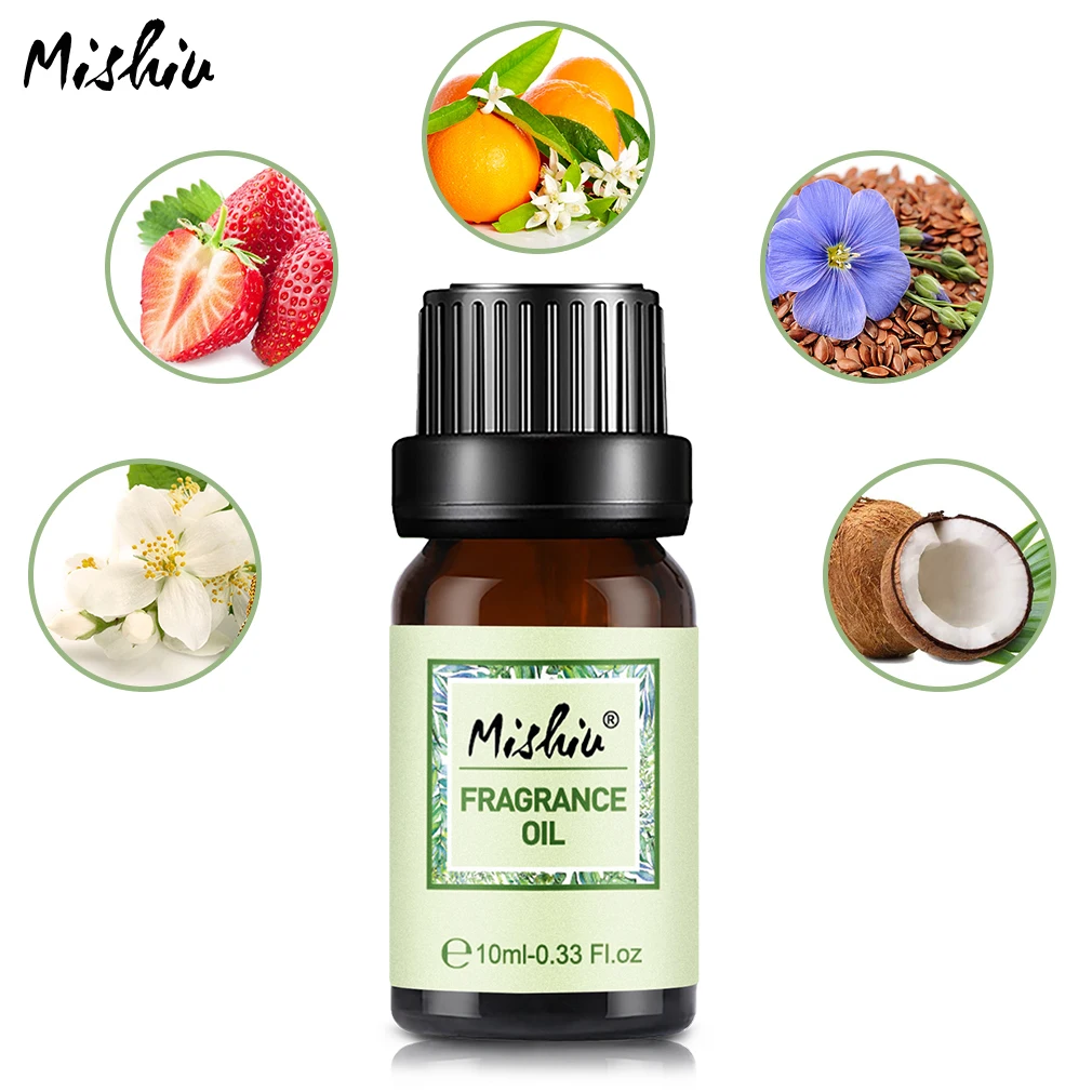 

Mishiu 10ML Bubble Gum Fragrance Oil For Candle Soap Diffuser Home Perfume Fresh Linen Strawberry Sea Breeze Lime Oil Aroma Oil