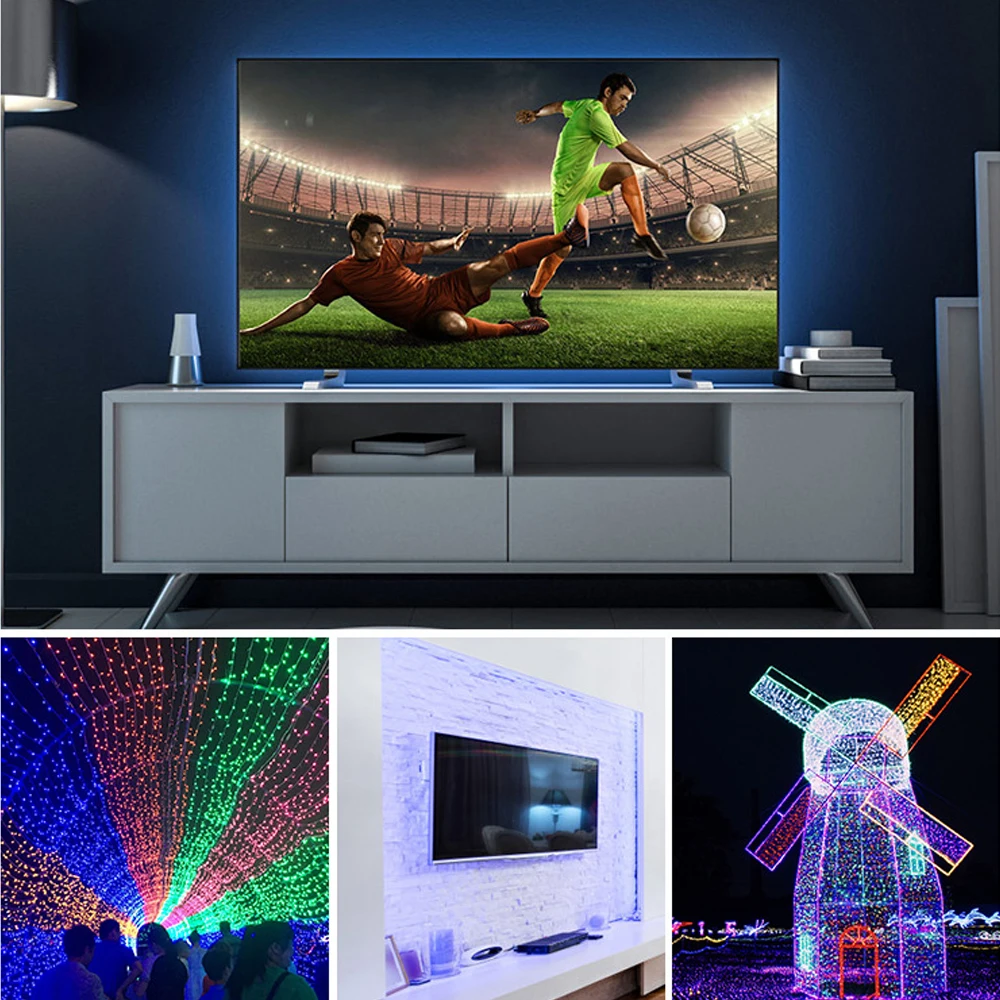 

Bluetooth LED Light RGB 2853 SMD Diode Flexible Ribbon Waterproof With LED Strip 1M 3M 5M Tape +12V Remote Control