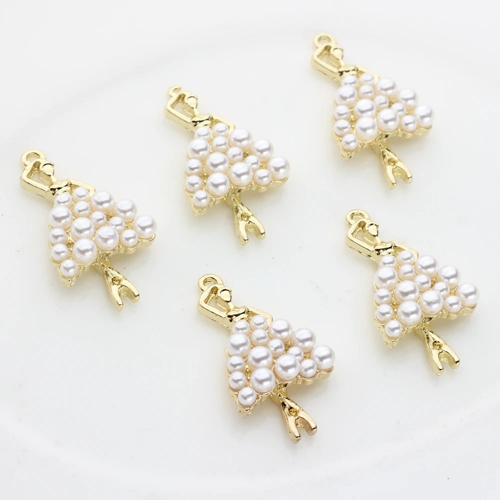 Подвески для изготовления ювелирных изделий цинковый сплав Золотая балерина