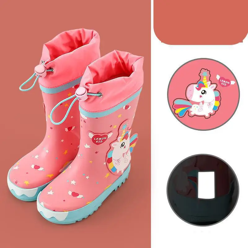 

Unicorn Rain Boots For Kids Boys Girls Rubber Boots Cartoon Rainboots For Children Waterproof Shoes Non-slip Baby Water Shoes