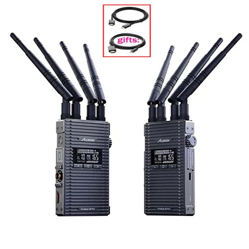 

ACCSOON CineEye 2S Pro Wireless Transmitter Receiver SDIHDMI Dual Band 1200ft Image Video Transmission for Android IOS Camera
