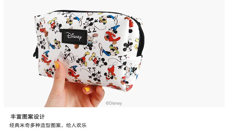 Натуральная disney Новая модная косметичка Микки Маус многофункциональная женская сумка кошелек сумка для девочек подарок клатч сумочка