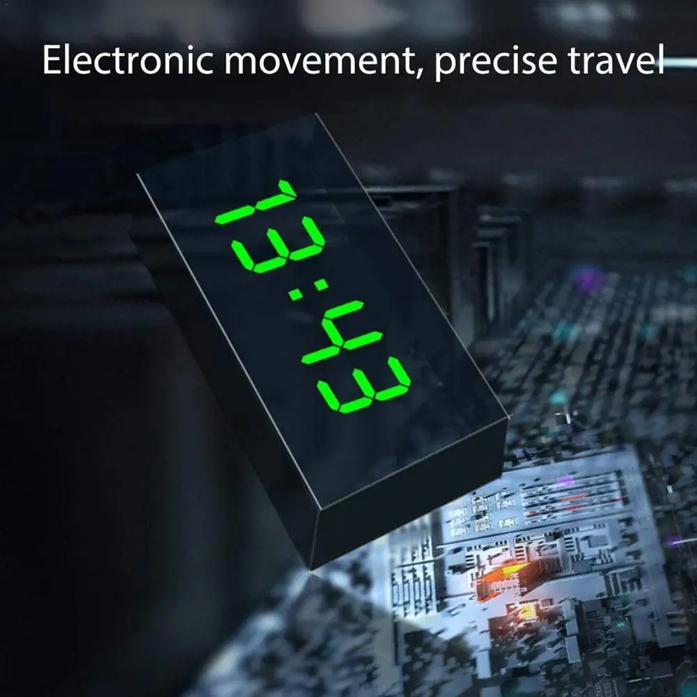 

Multi-Function Vehicle Automobile Temperature Clock Car Light Clocks Supplies Auto Night Clock Thermometer Electronic Voltm K7Z8