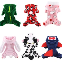 fleece dog jumpsuits winter pet dog clothes for dog christmas clothing soft cat pet cosplay clothes chihuahua yorkshire clothing